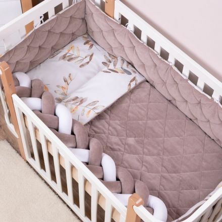 Детский постельный комплект Baby Veres Velour Mocco leaves (5 единиц), хлопок-велюр